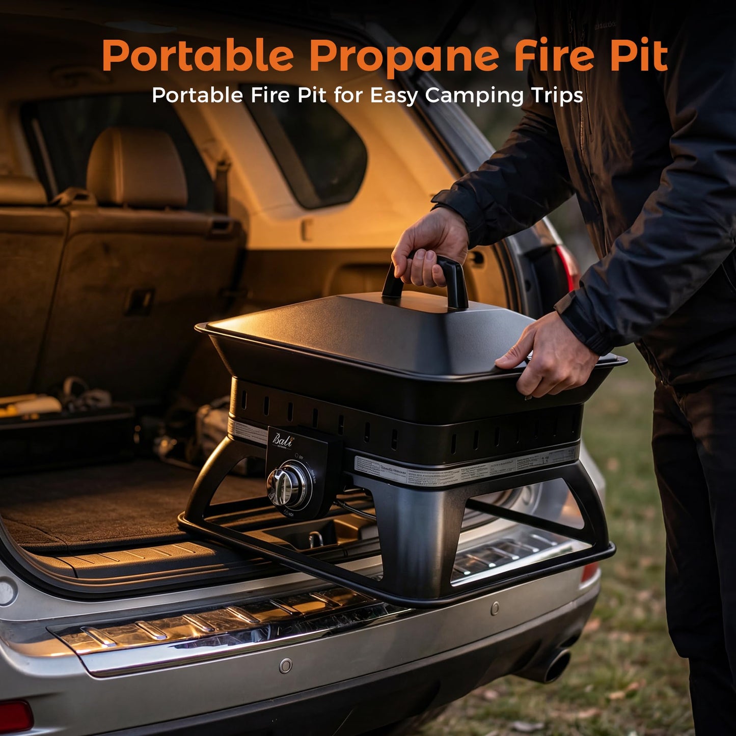 BALI OUTDOORS Propane Fire Pit Perfect for Camping Outdoor Fire Pit for Portable Firepits for Outside Outdoor Patio