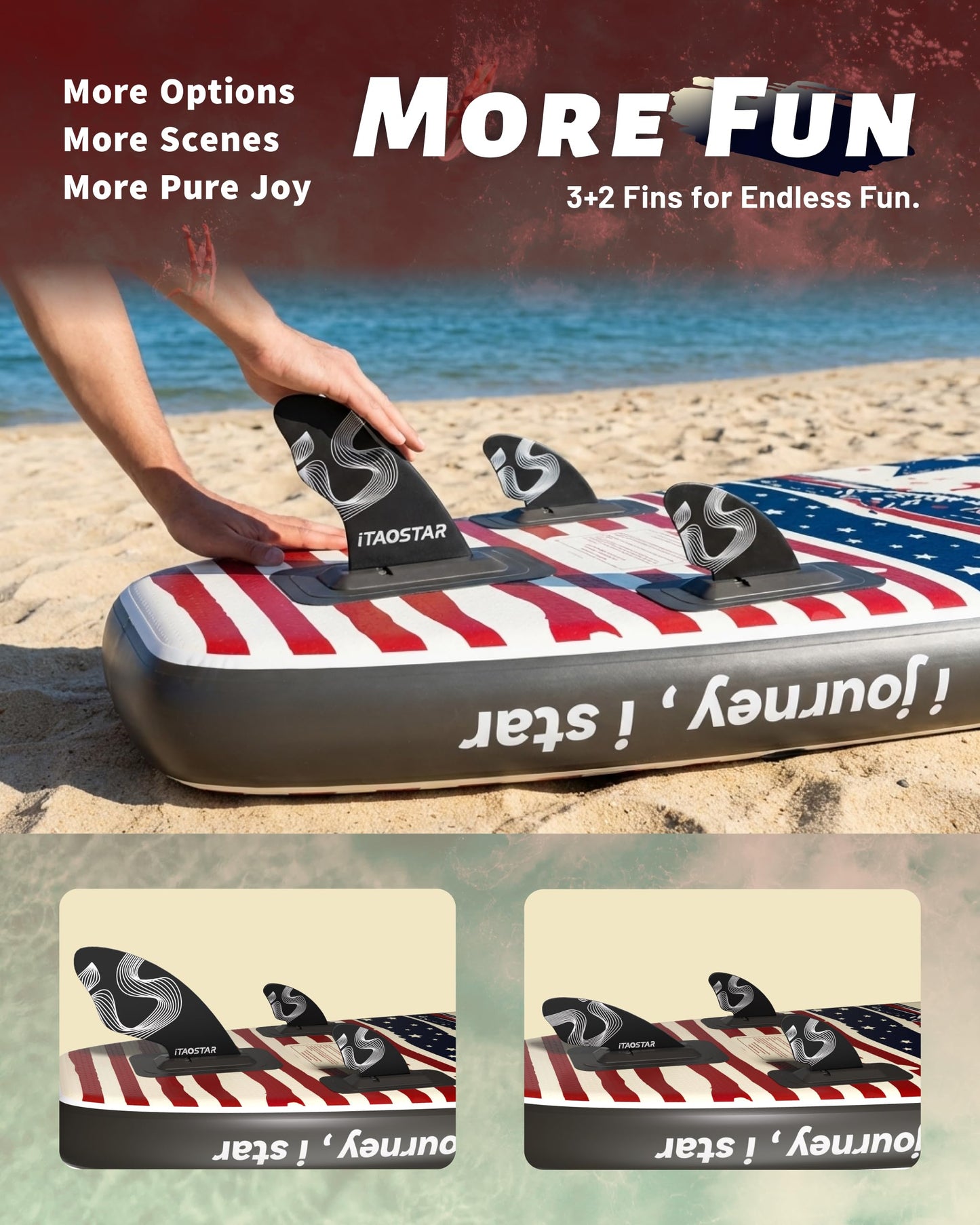 iTAOSTAR N26A 35" Extra Wide Inflatable Stand Up Paddle Board - The Ultimate Stable Inflatable SUP Board for Yoga & Fishing, Full Kit Included