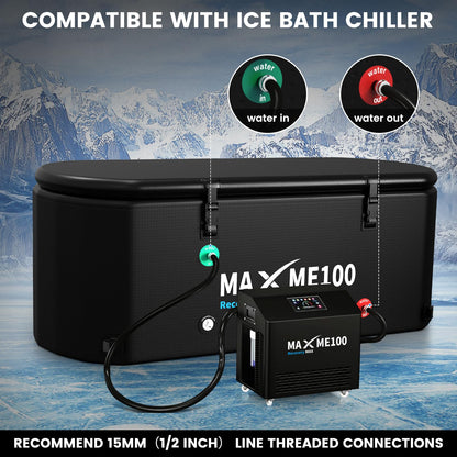 MAXME100 Cold Plunge Tub, Ice Bath Tub, Withstands 618 lbs, High Strength XXXL Cold Plunge With Non-Slip Step, Portable, Inflatable, Gift