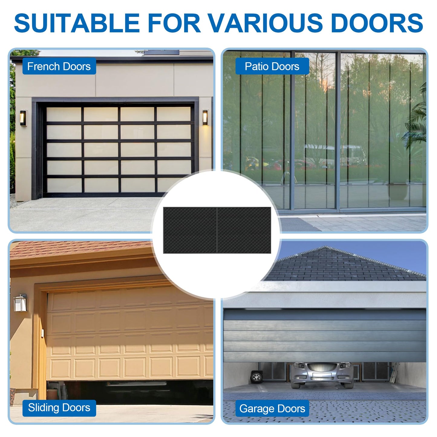 Garage Door Insulation Kit, Garage Insulated Door Curtain, Garage Screen for Winter, Weatherproof, Windproof, Soundproof(16 * 8Ft)