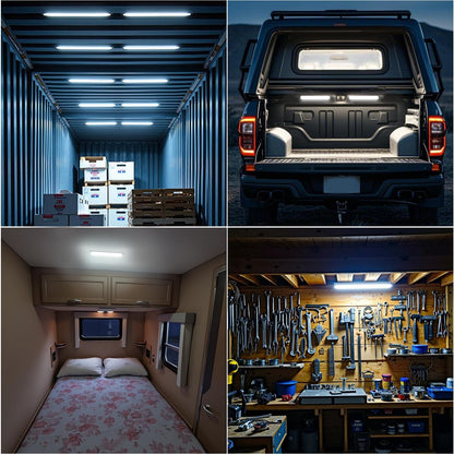 GZ5CG 12V LED Interior Light Bar 72 LEDs 6500K White Aluminum 11 Inch Model CE0061 8 Packs for RV Van Truck Trailer Caravan