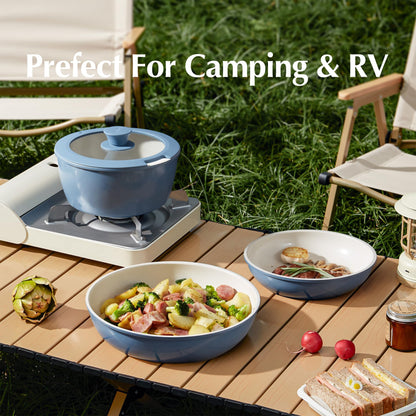 Redchef 32pcs Ceramic Pots and Pans Set Non Stick, Nonstick Kitchen Cookware Set with Detachable Handle, Non Toxic, PFAS PFOA & PTFE Free, RV Ceramic Cookware Set for Camping, Dishwasher/Oven Safe