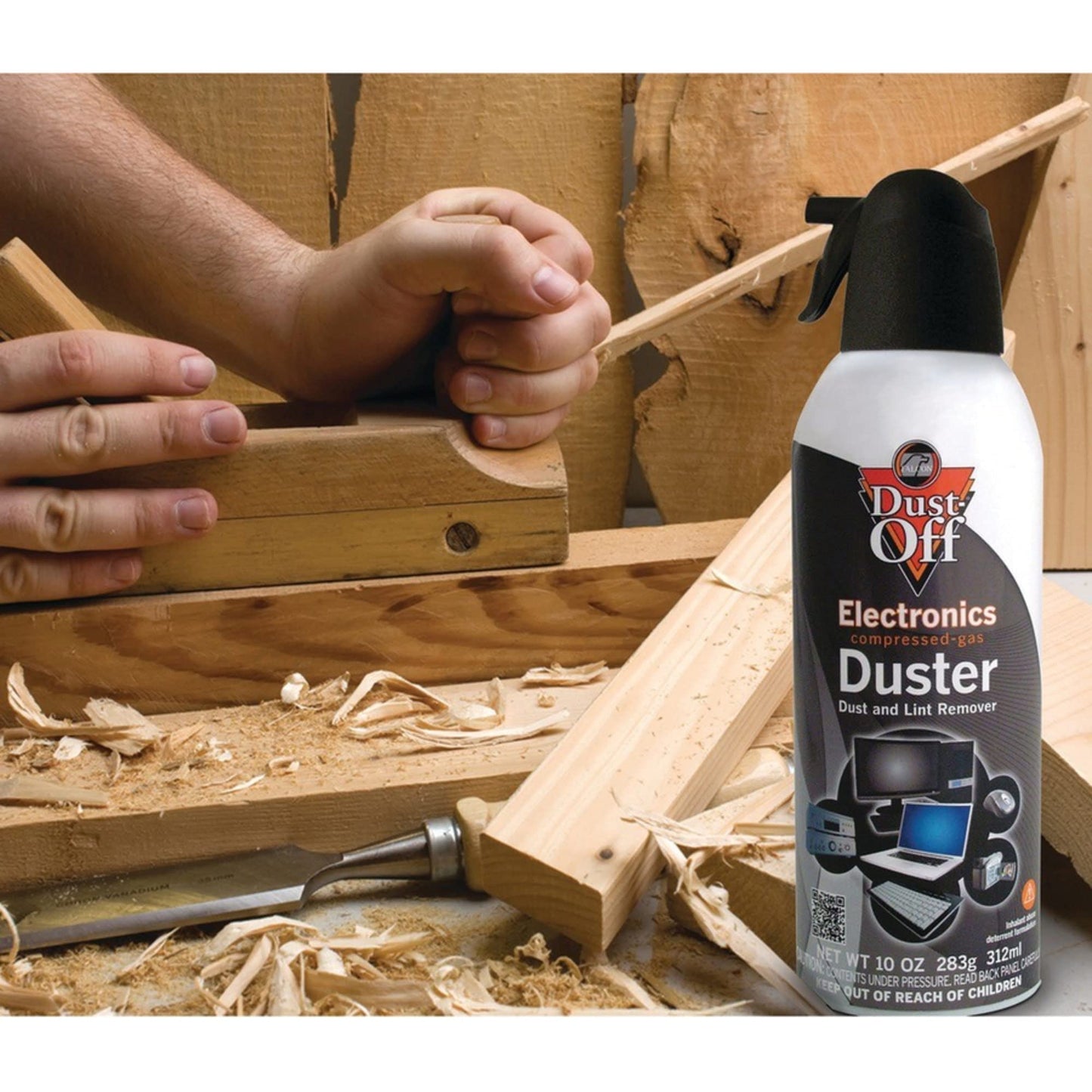 Falcon Safety Dust Off DPSXLRCP Compressed Gas, 10 Oz, Pack of 12