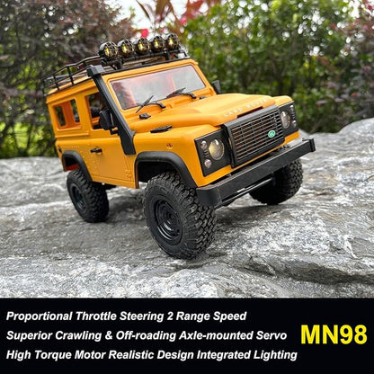 RC Crawler Remote Control Truck Off Road 1/12 Scale RC Rock Crawler 4x4 RTR Land Rover All Terrain 280 Motor Proportional Throttle Steering Upgraded Chassis 2025 Hobby Toy Adult MN98