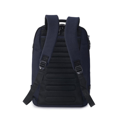 Hedgren TRIP Travel Backpack – Expandable, Water-Repellent RPET with RFID Blocking, Laptop & Clothing Compartments, Rain Cover & Smart Sleeve for Carry-On - 28.5 L (Peacoat Blue)
