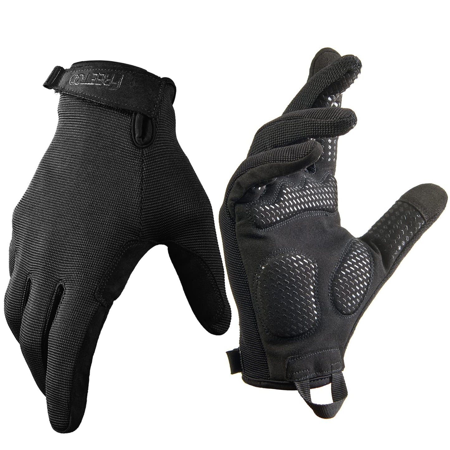 FREETOO Full-Finger Workout Gloves for Men, Padded Gym Gloves with Excellent Grip and Palm Protection