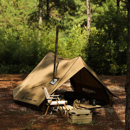 Dandelion Shell Hot Tent Cabin Plus X3 with Stove Jack – 4 Season Lightweight Shelter for 2–3 People, Waterproof & Windproof, Ideal for Camping, Backpacking, Hiking, Hunting & Fishing