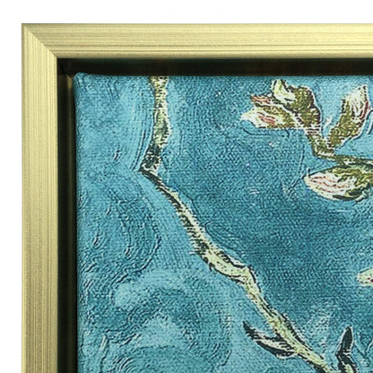 Wieco Art Framed Wall Art Canvas Prints of Almond Blossom by Vincent Van Gogh Paintings Reproduction Abstract Artwork for Wall Decor Golden Frame