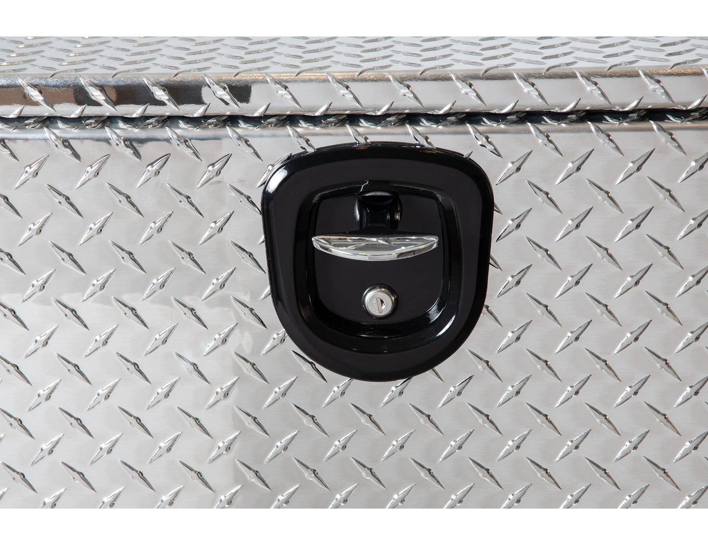 Buyers Products 1705160 Diamond Tread Aluminum Underbody Truck Tool Box, 14 x 16 x 24, Made in USA, .100 in. Thick, Corrosion Resistant, Locking Compression Latch, Secure Storage for Work Trucks
