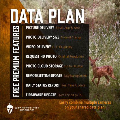 Spartan Camera GoCam2 Cellular-2 Pack, APP Control Trail Camera, 4G LTE, 1080P Video, FHD Photos, No Glow, Night Vision, Motion Activated, IP65 Water Resistant (Spartan Areus, Multi-Carrier)