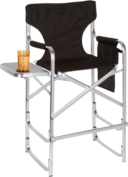 Trademark Innovations Director's Chair, Aluminum, Black