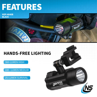 Nightstick NSP-4640B Forge™ Helmet-Mounted Multi-Function Flashlight
