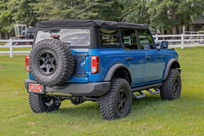 Rough Country Spare Tire Relocation Kit for Ford Bronco (2021-2025) - Bolt-on Reinforced Bracket, Fits up to 35" Tire