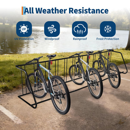 ActiveTrail Commercial Grid Bike Rack - Heavy Duty Outdoor Bicycle Rack Stand, Freestanding Metal Floor Bike Stand for Garage, School, Outdoor Parking, Bike Shop (Single & Double Sided)
