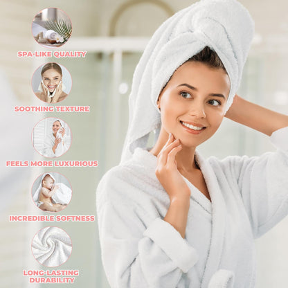 Superior Zero Twist | 100% Cotton Bathroom Towels Set - Super Soft & Absorbent | 6-Piece Coral Collection