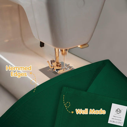 BRILLMAX 6 Pack Hunter Green Tablecloths 70 x 120 Inch for 6ft & 8ft Rectangle Tables - 150 GSM Polyester Fabric, Universal Fit, Water, Stain & Wrinkle Resistant Cloth Cover for Wedding Banquet