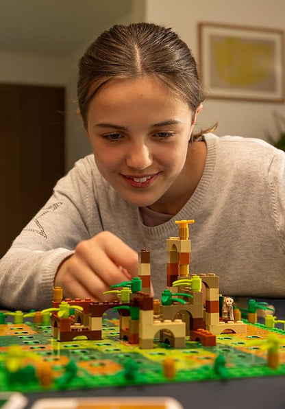 Dotted Games Monkey Palace: A Lego Board Game - Build Your Way to Victory Brick by Brick! Fun Family Brick-Building Game for Kids &amp Adults Ages 10+ 2-4 Players 45 Minute Playtime