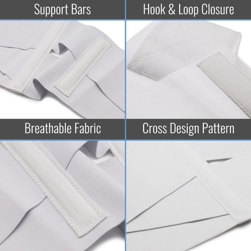 DMI Large Elastic Back Support Brace with Crisscross Design for Extra Support, Elastic Construction Provides Consistent Compression, FSA & HSA Eligible, Adjustable from 36″ - 42″