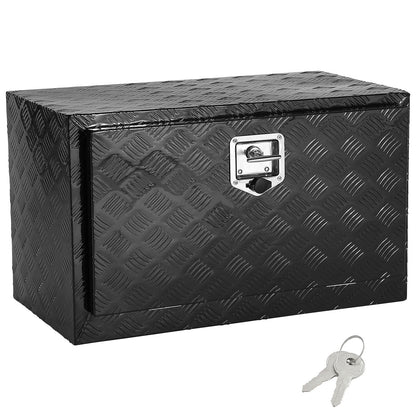VEVOR Underbody Truck Box, 30" x 17" x 18" Pickup Storage Box, Heavy Duty Aluminum Diamond Plate Tool Box with Lock and Keys, Waterproof Trailer Storage Box with T-Handle Latch for Truck, Van, Trailer