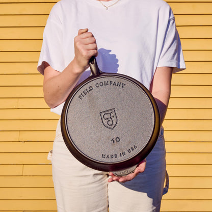 Field Company Large Cast Iron Skillet – 11.6-Inch Pre-Seasoned Pan for 4+ Servings, Lighter & Smooth, Made in USA