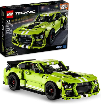LEGO Technic Ford Mustang Shelby GT500 Toy Car - Building Toy for Boys &amp Girls Ages 9+ Years - Pull Back Car W/AR App for Pretend Play - Gift Ideas - 42138