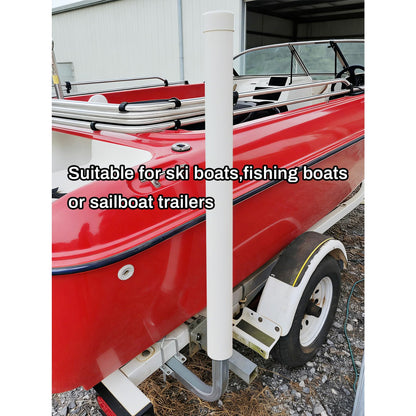 Boat Trailer Guide-ons-60,2*316L Stainless Steel Trailer Post Guide on,2*UPVC Tube Trailer Guide Bars,mounting Hardware Included,for Fishing Boats,Kayaks,Canoes,ski Boats and More