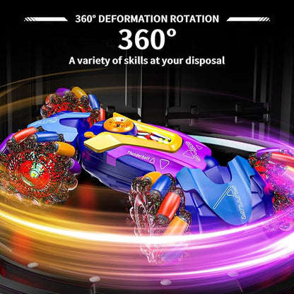 Gesture Sensing RC Stunt CarRemote Control Car Toys for Ages 5-7-13with Lights Music Spray4WD 360° Spins All Terrains Kids Toys RC Cars3-6 Year Old Boy Birthday Gift &amp 3-12 Best Gift for Kids
