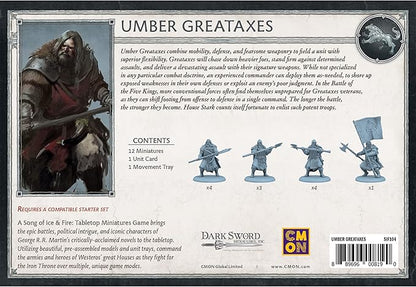 CMON A Song of Ice and Fire Tabletop Miniatures Game Umber Greataxes Unit Box (Multilingual Edition) - Strategy Game for Adults Ages 14+ 2+ Players 45-60 Minute Playtime Made by CMON