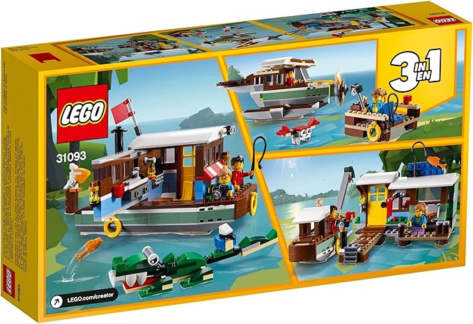 LEGO Creator 3in1 Riverside Houseboat 31093 Building Kit (396 Pieces)