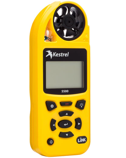 Kestrel 5500 Pocket Weather Meter with LiNK and Vane Mount, Yellow