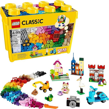LEGO Classic Large Creative Brick Box 10698 Building Set Toy Storage Solution for Home or Classrooms Interactive Building Toy for Kids Boys and Girls
