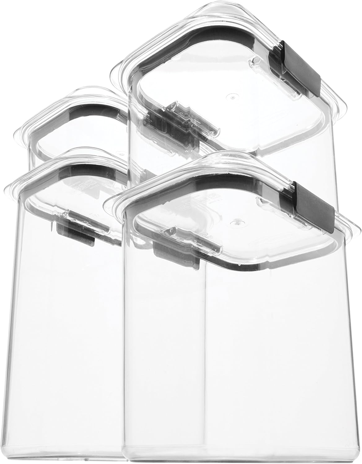 Rubbermaid Brilliance Food Storage Containers - Airtight, BPA-Free, Clear | Set of 4 (8 Pieces)
