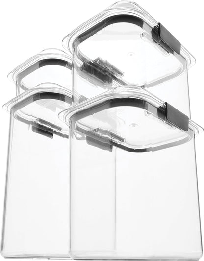 Rubbermaid Brilliance Food Storage Containers - Airtight, BPA-Free, Clear | Set of 4 (8 Pieces)