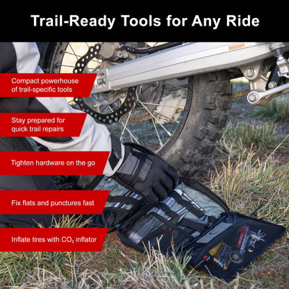 Tusk Compact Motorcycle Essentials Trail Saver Tool Kit (Axle Wrench 22mm/32mm) Compatible with Honda CRF250R 2004-2026/CRF250RX 2019-2026/CRF250X/CRF450X 2004-2026
