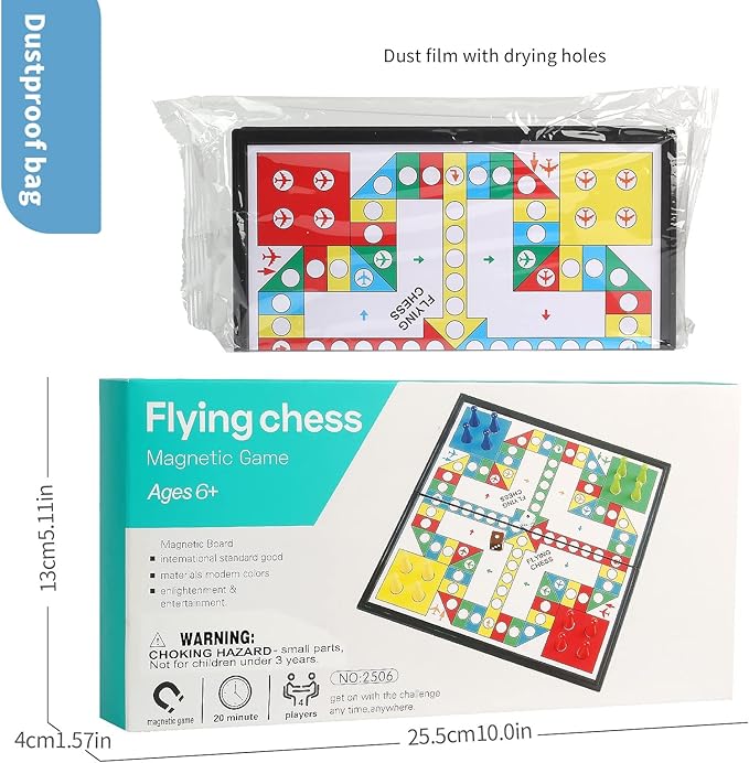 Andux Foldable Magnetic Flying Chess Portable Board Game Set CXYXQ-03 (M)