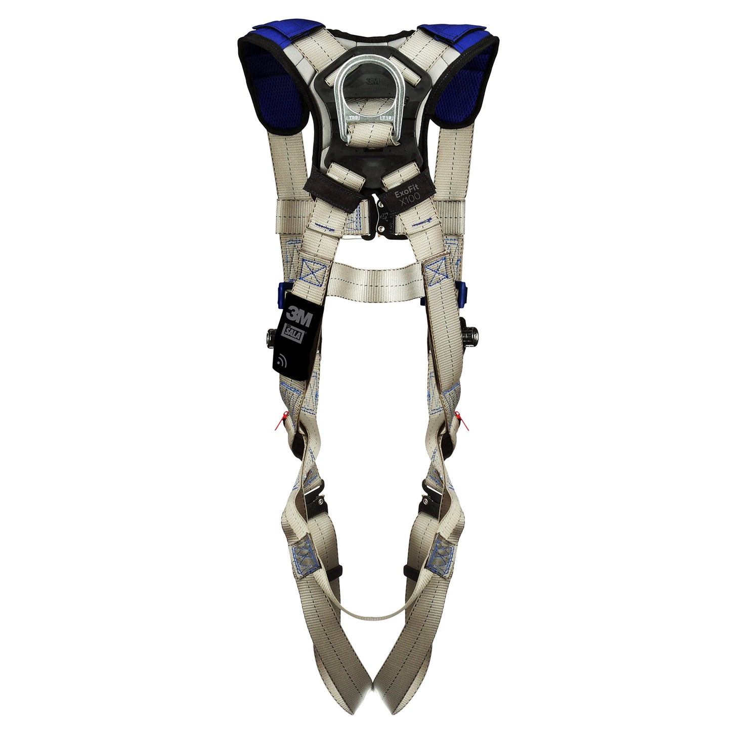 3M DBI-SalaExoFit X100 Comfort Vest Climbing Harness Fall Protection, OSHA, ANSI, Front and Back D-Rings, Quick Connect Chest and Leg Buckles, Zinc Plated Steel, 1401026, Medium