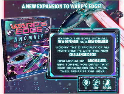 Renegade Game Studios Warp's Edge Anomaly Expansion Solo Board Game Strategy Card Game with Difficulty Scaling Ages 10+