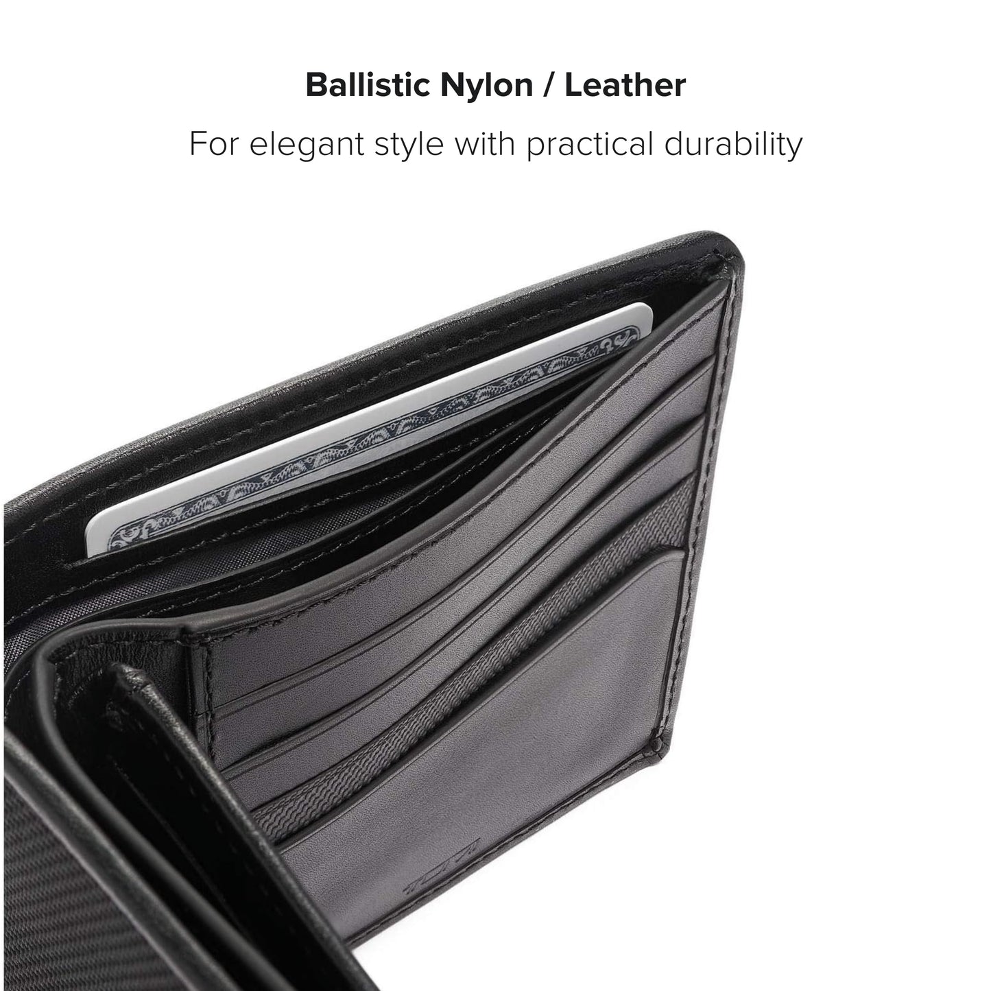 TUMI - Alpha Global Center Flip Passcase - Wallets for Men - Organized Bill Compartment & Hidden Pocket - 3.8" X 4.8" X 1.0" - Black