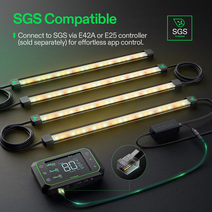 VIVOSUN Lumaray LED Grow Light Bars 16”(8-Bar), Full Spectrum Side Lighting with 60% Red Light up to 25% Yields for Grow Tents, Greenhouses, Magnet Reliability Upgraded, SGS Compatible