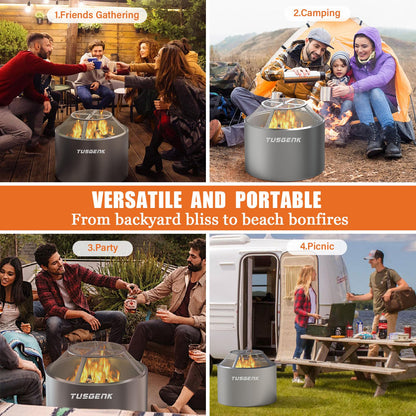 Fire Pit Spark Screen for Solo Stove Bonfire Yukon Accessories, 27 Inch Yukon Shield for Solo Stove Accessories, 304 Stainless Steel Detachable Mesh Fire Pit Spark Protector with Grill Function