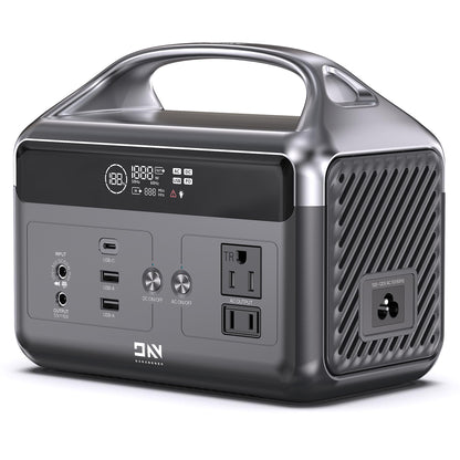 DaranEner Portable Power Station, 192Wh LiFePO4 Battery Backup Solar Generator with w/2 300W (Peak 600W) AC Outlets, USB-C PD 60W Fast Charge, Power Bank for Camping, Outdoor, Home,Emergency