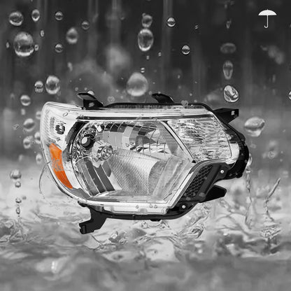 SUPAPRO Pair Headlights For 2012-2015 Toyota Tacoma w/o Bulbs, Halogen Headlamps Chrome Housing, TO2502213, TO2503213
