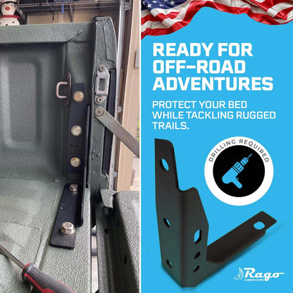 Pair of Bed Channel Stiffeners for 1995-2023 Toyota Tacoma | Made in the USA | Truck Bed Reinforcement | 1st, 2nd, 3rd Gens | Rago Fabrication