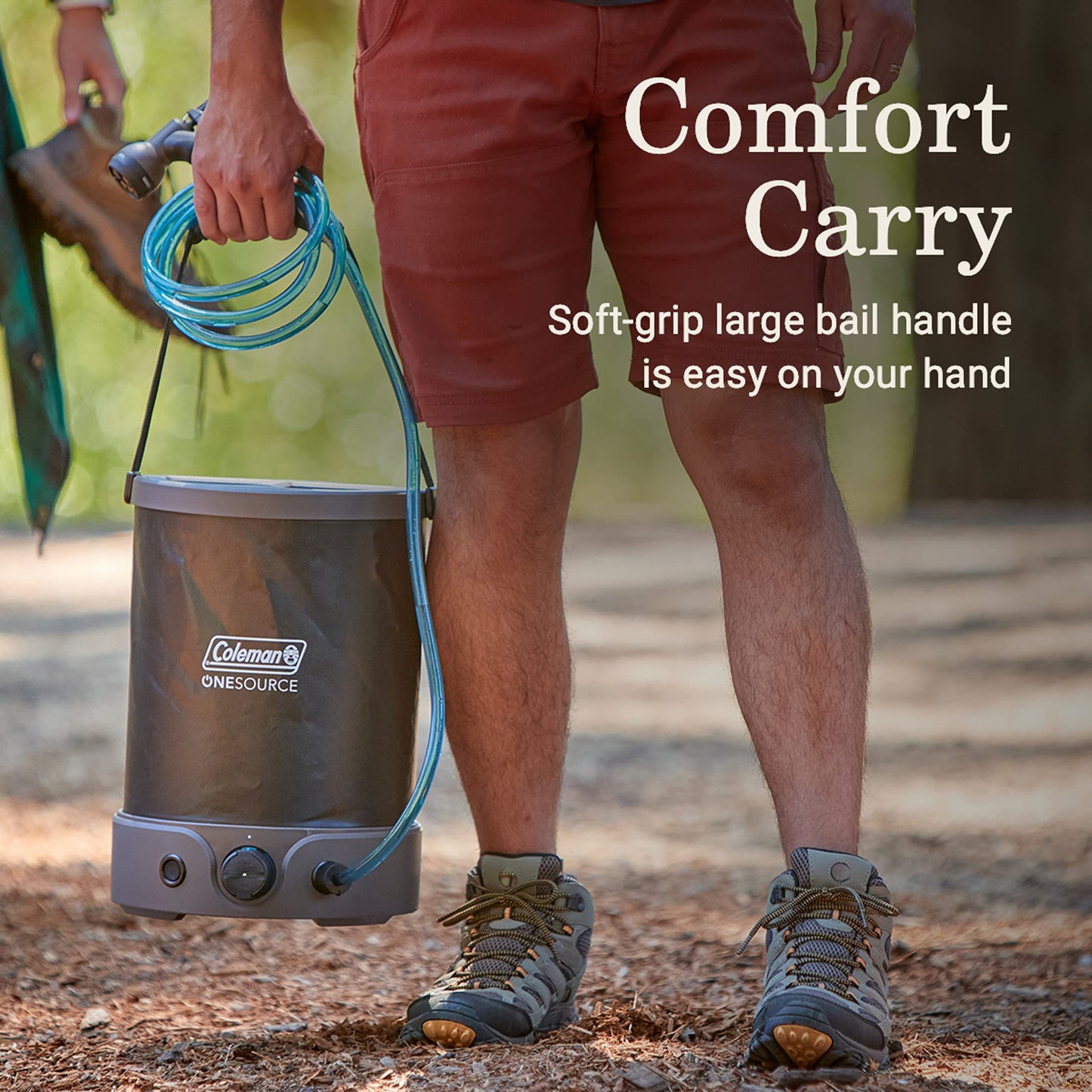 Coleman OneSource Rechargeable Camping Gear: Camp Shower, Cordless Vacuum, Fan, Speaker & Air Pump with Included Battery