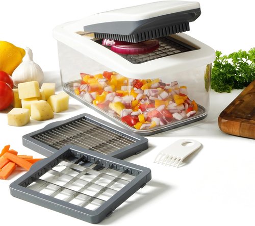 Calphalon Aero 5-in-1 Vegetable Chopper - Multifunction Food Dicer for Easy Meal Prep & Cleanup