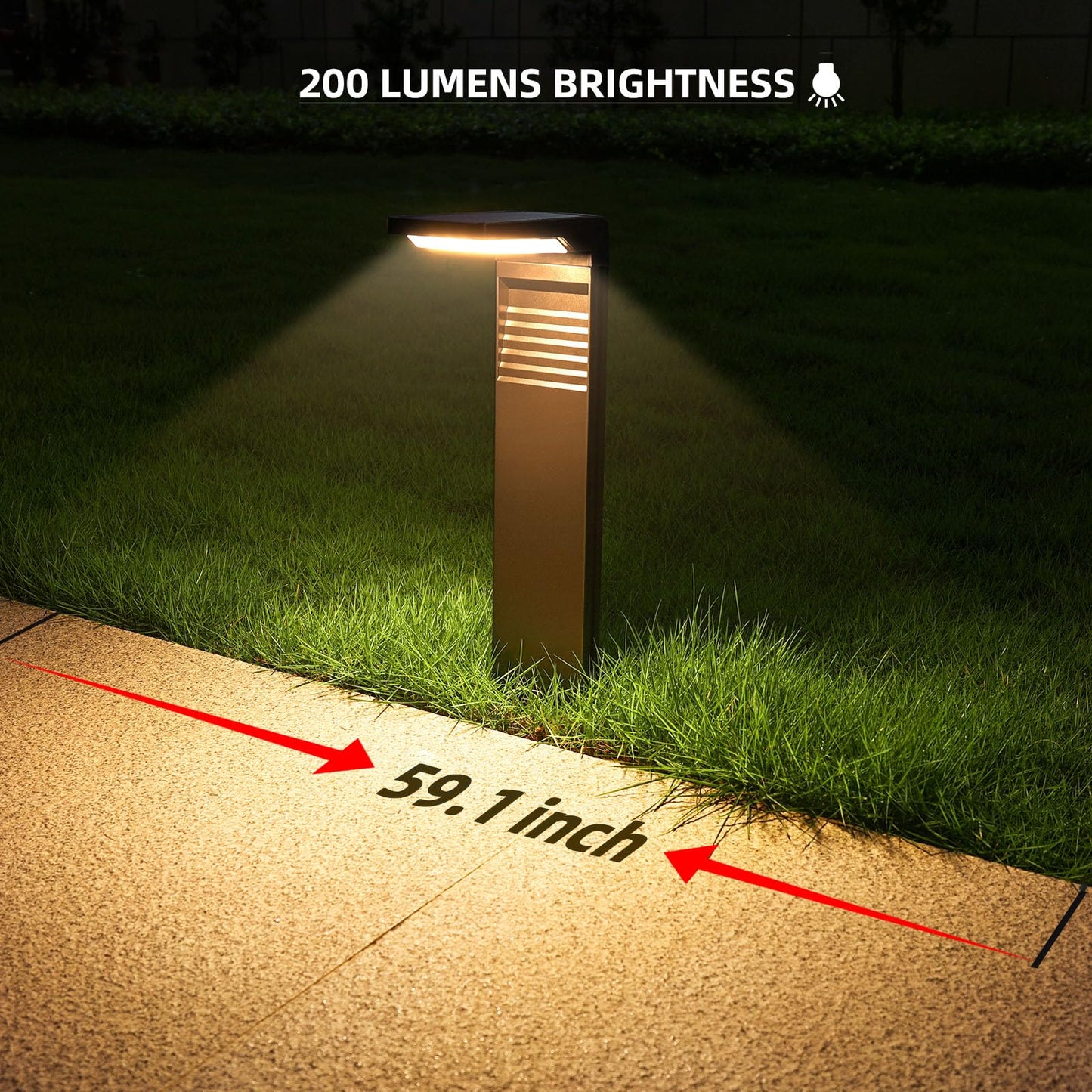 JOFIOS Solar Pathway Lights 6Pack with Warm White and Cool White Mode, Modern Solar Path Lights Outdoor Waterproof, Perfect Solar Lights for Backyard, Lawn, Driveway, Walkway, Garden Decorative.