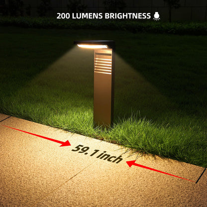 JOFIOS Solar Pathway Lights 6Pack with Warm White and Cool White Mode, Modern Solar Path Lights Outdoor Waterproof, Perfect Solar Lights for Backyard, Lawn, Driveway, Walkway, Garden Decorative.