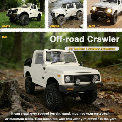 Skymaker WPL C74-1 Suzuki Jimny 1/10 Outdoor Remote Controlled Car 4WD Four Wheel Drive RC Car Rock Crawling Crawler for All Terriens Off-Road Driving