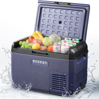 BODEGA 12 volt Car Refrigerator - 26QT Portable Freezer IPX4 Waterproof Car Fridge Electric Cooler Ultra-Quiet for Truck Van Camping Travel 12/24V DC 110~240 Volt AC,-4℉~68℉