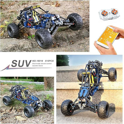 Mould King RC Off-Road Building Car Toys 515 Pieces Building Blocks Lightning Climbing Car Model with Motors (Remote Control and APP Control)